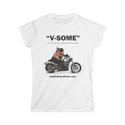 V-Some MF Women's Softstyle Tee on White