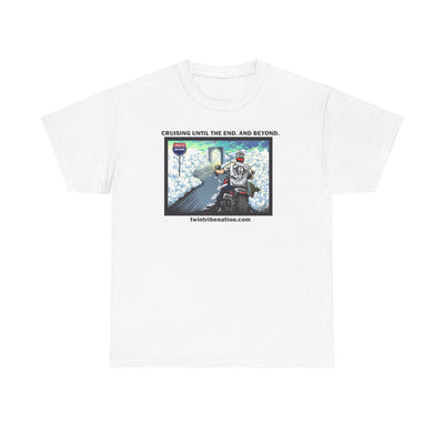 To the end.  And beyond.  Men's T-Shirt On White