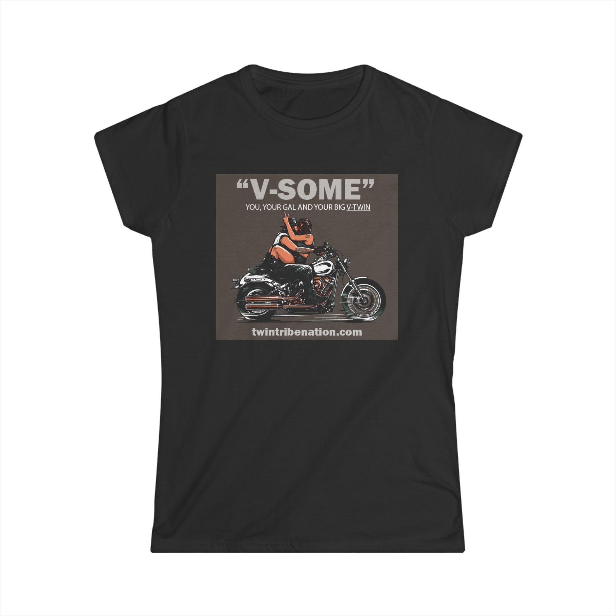 V-Some MF Women's Softstyle Tee on Black