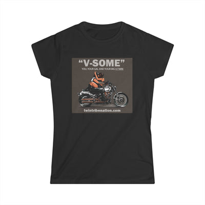 V-Some MF Women's Softstyle Tee on Black